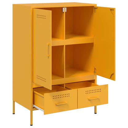 Credenza Giallo Senape 68x39x101,5 cm in Acciaio - homemem39