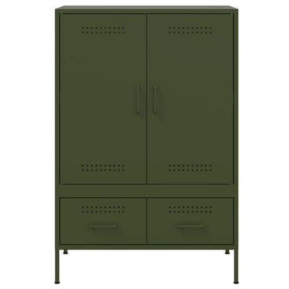 Credenza Verde Oliva 68x39x101,5 cm in Acciaio