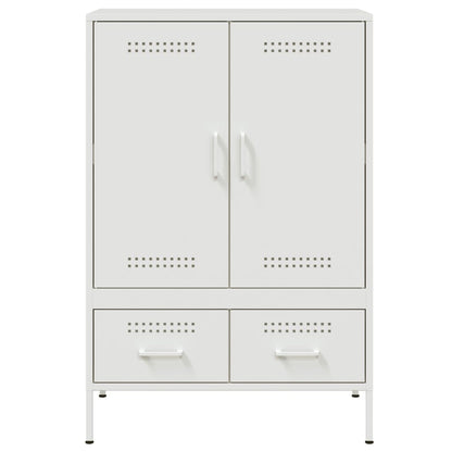 Credenza Bianca 68x39x101,5 cm in Acciaio - homemem39