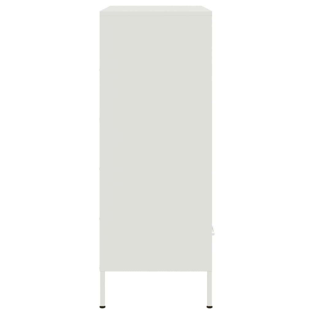 Credenza Bianca 68x39x101,5 cm in Acciaio