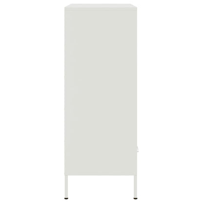 Credenza Bianca 68x39x101,5 cm in Acciaio