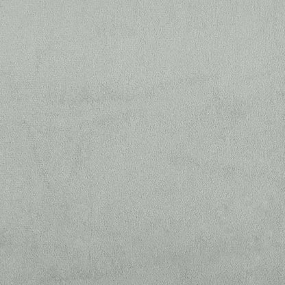 Divano Letto a 2 Posti con Poggiapiedi Grigio Chiaro in Velluto | homemem39