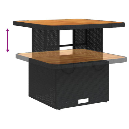 Set da Bistrò 3 pz con Cuscini Nero in Polyrattan | homemem39