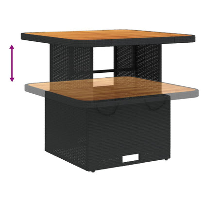 Set da Pranzo da Giardino 5 pz Nero con Cuscini in Polyrattan | homemem39