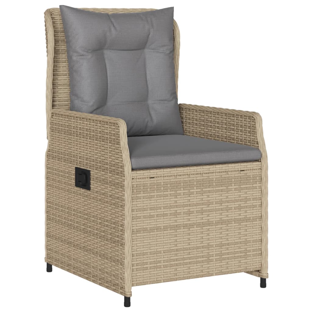 Set da Pranzo da Giardino 5 pz con Cuscini Beige in Polyrattan | homemem39