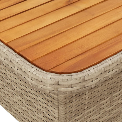Set da Pranzo da Giardino 5 pz con Cuscini Beige in Polyrattan | homemem39