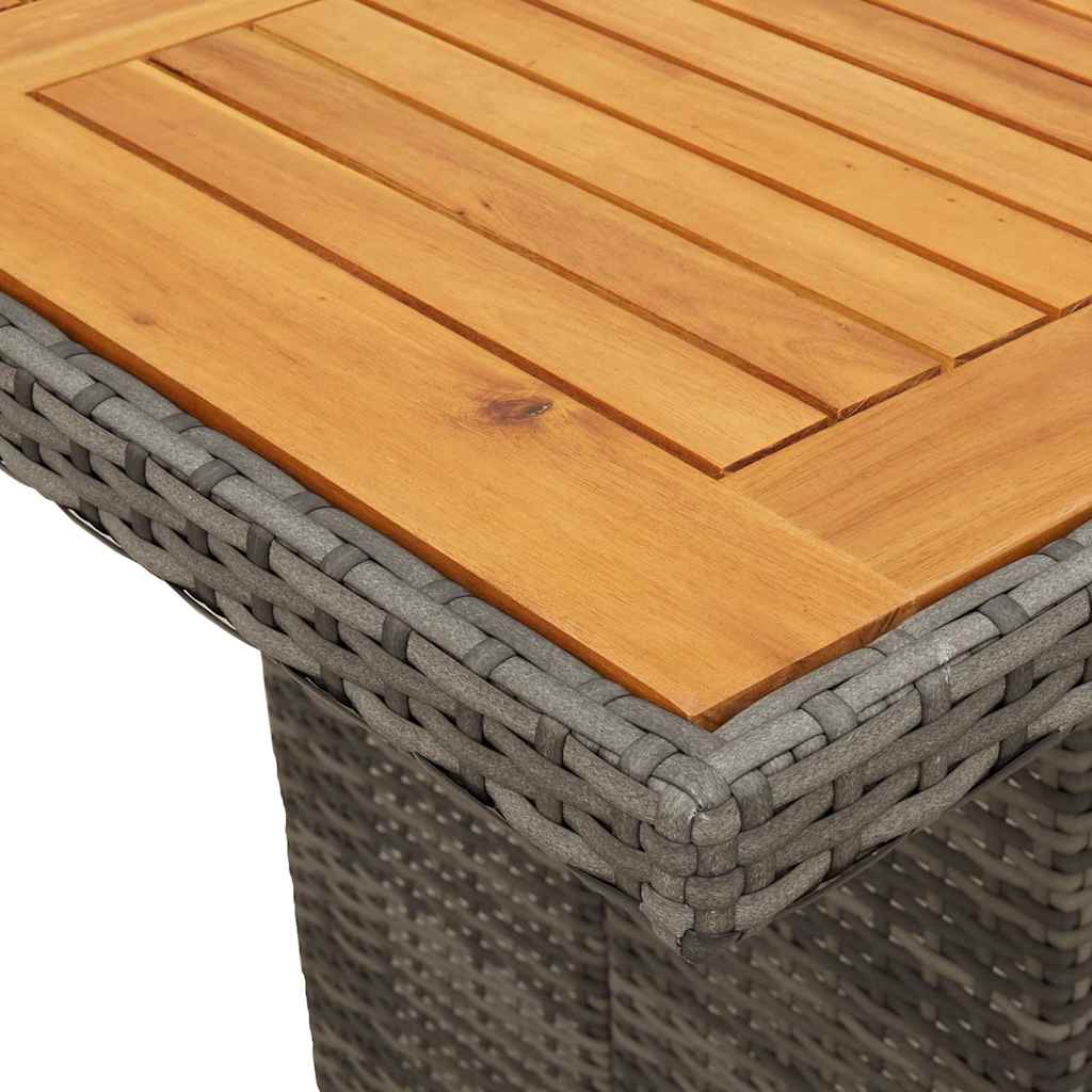 Set da Pranzo da Giardino 7 pz con Cuscini in Polyrattan Grigio | homemem39