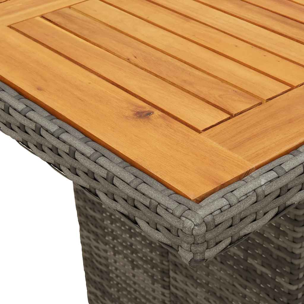 Set da Pranzo da Giardino 9 pz con Cuscini in Polyrattan Grigio | homemem39