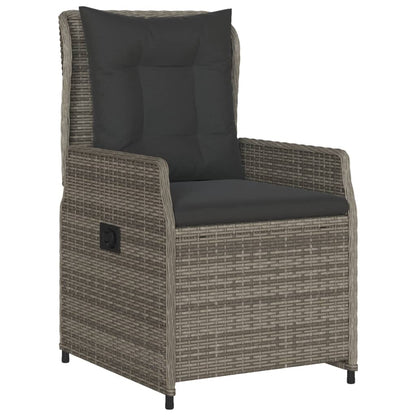 Set da Pranzo da Giardino 5 pz con Cuscini in Polyrattan Grigio | homemem39