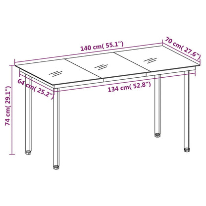 Set da Pranzo da Giardino 5 pz con Cuscini in Polyrattan Grigio | homemem39
