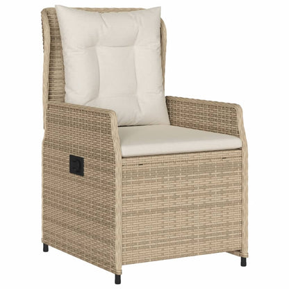 Set da Pranzo da Giardino 5 pz con Cuscini Beige in Polyrattan - homemem39