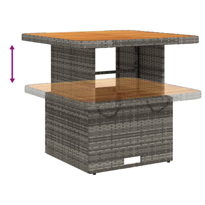 Set da Pranzo da Giardino 3 pz con Cuscini in Polyrattan Grigio | homemem39