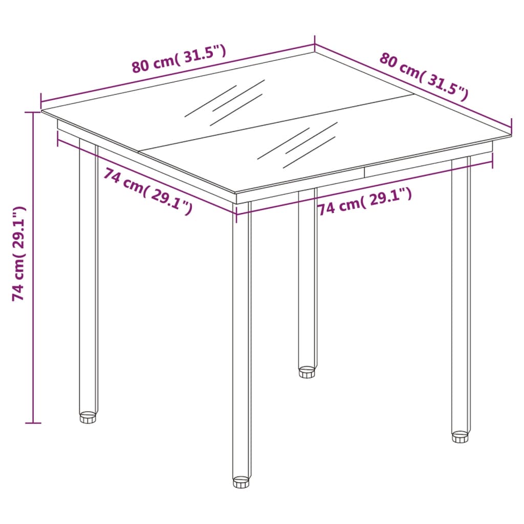 Set da Pranzo da Giardino 5 pz Nero con Cuscini in Polyrattan