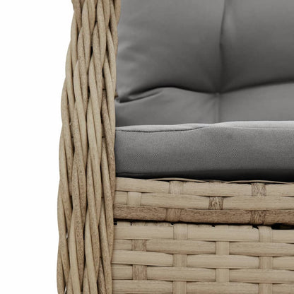 Set da Pranzo da Giardino 9 pz con Cuscini Beige in Polyrattan | homemem39