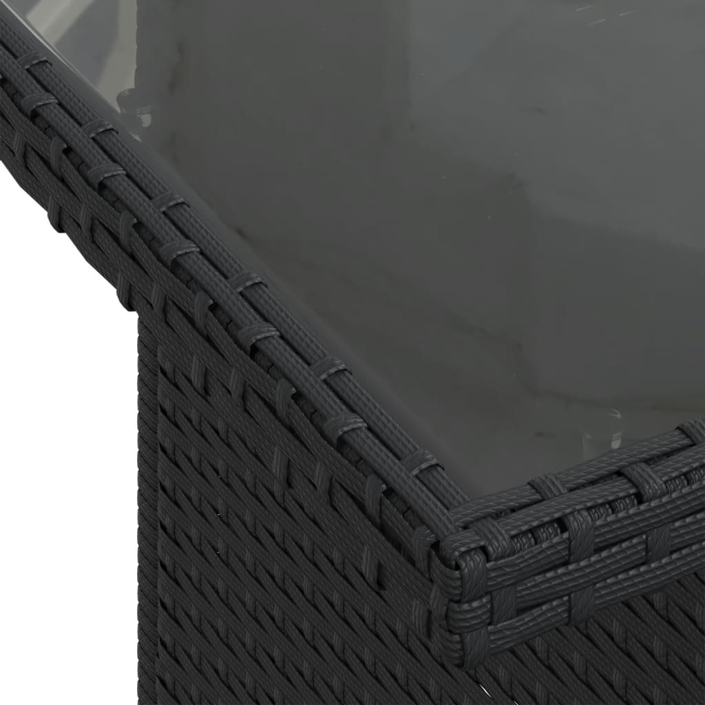 Set Divani da Giardino con Cuscini 8 pz Nero in Polyrattan | homemem39
