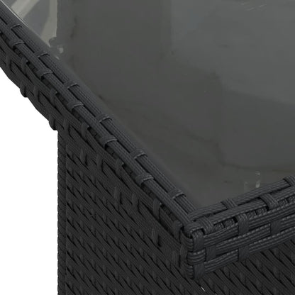 Set Divani da Giardino con Cuscini 8 pz Nero in Polyrattan | homemem39