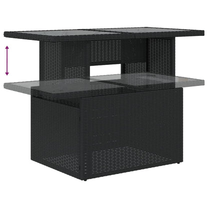 Set Divano da Giardino 6 pz con Cuscini Nero in Polyrattan | homemem39