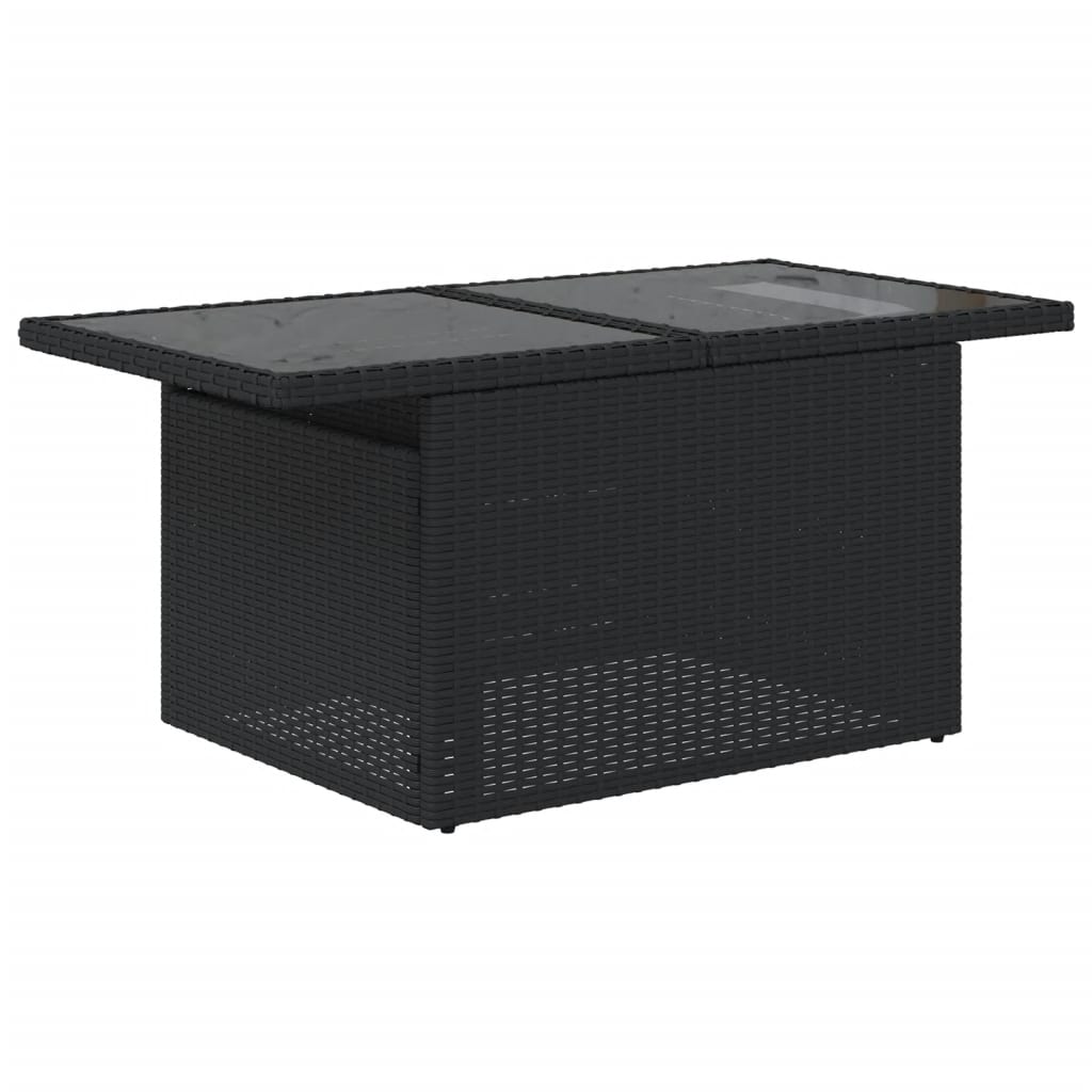 Set Divano da Giardino 6 pz con Cuscini Nero in Polyrattan | homemem39