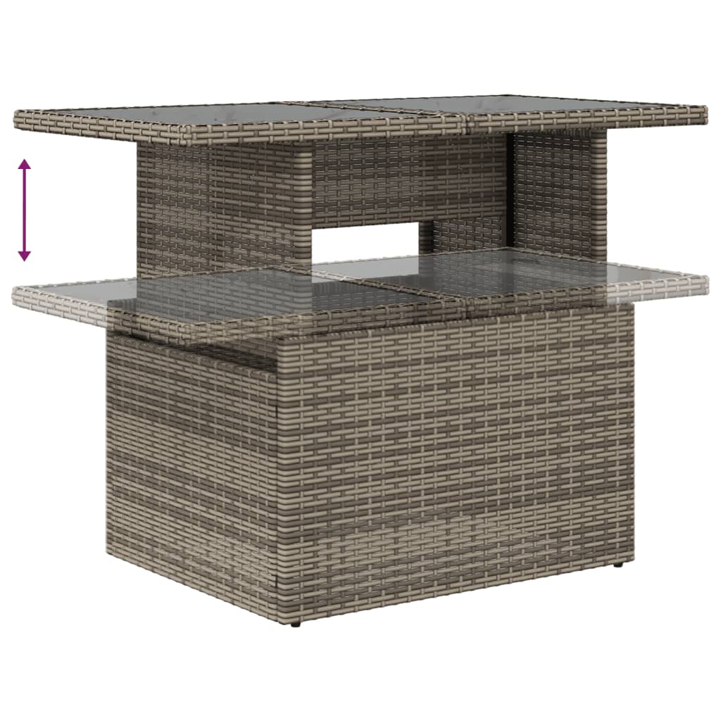 Set Divano da Giardino 6 pz con Cuscini Grigio in Polyrattan | homemem39