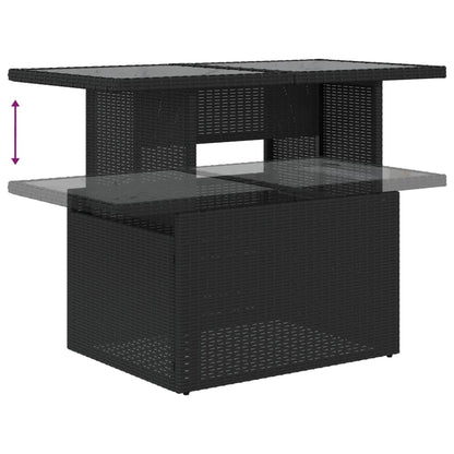 Set Divani da Giardino 5 pz con Cuscini in Polyrattan Nero | homemem39
