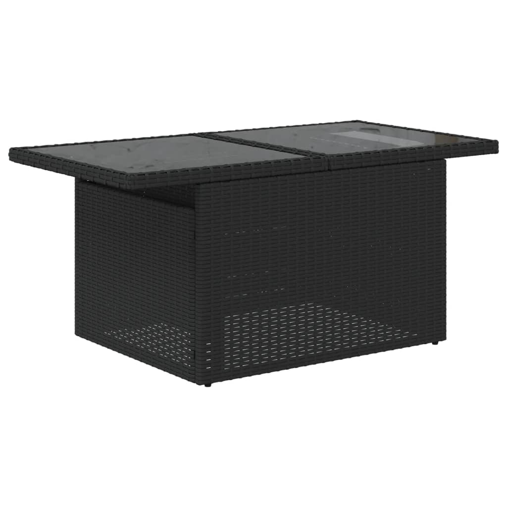 Set Divano da Giardino 6 pz con Cuscini Nero in Polyrattan | homemem39