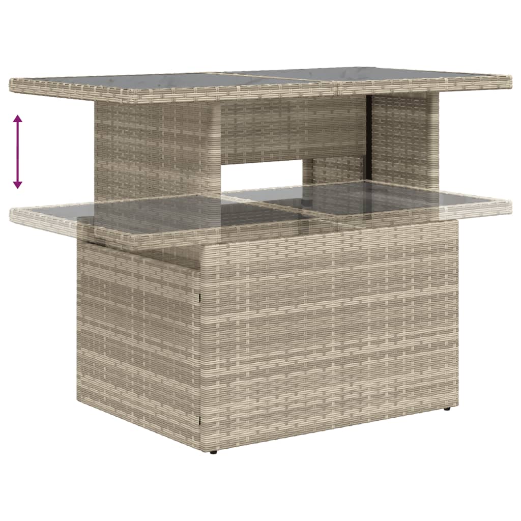 Set Divano da Giardino 6pz con Cuscini Grigio Chiaro Polyrattan | homemem39