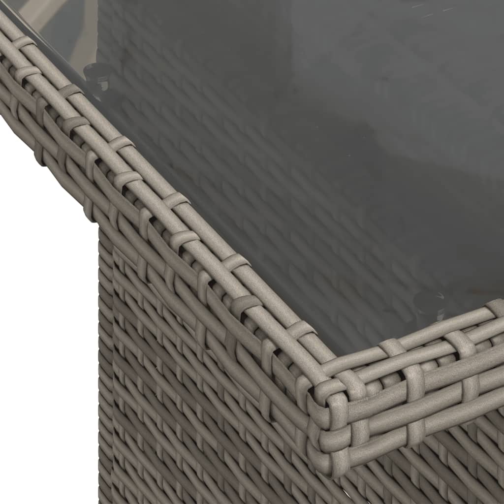 Set Divani da Giardino 7 pz con Cuscini Grigio in Polyrattan | homemem39