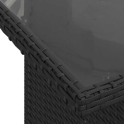Set Divani da Giardino 9 pz con Cuscini Nero in Polyrattan | homemem39