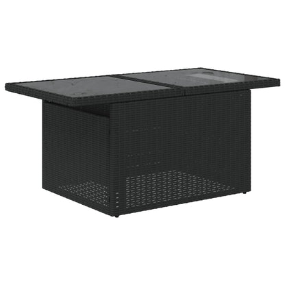 Set Divani da Giardino 10pz con Cuscini in Polyrattan Nero - homemem39