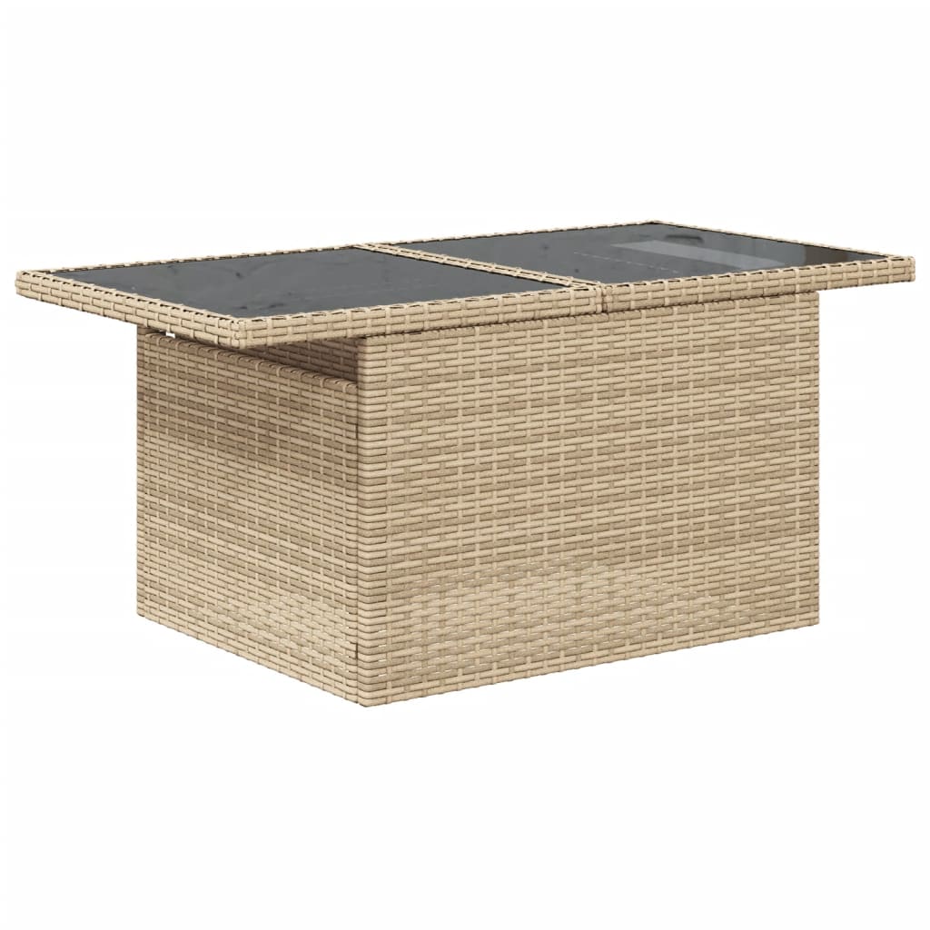 Set Divano da Giardino 10 pz con Cuscini Beige in Polyrattan - homemem39