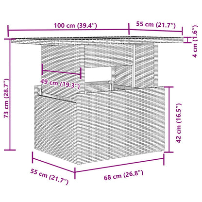 Set Divani da Giardino 10pz con Cuscini in Polyrattan Nero