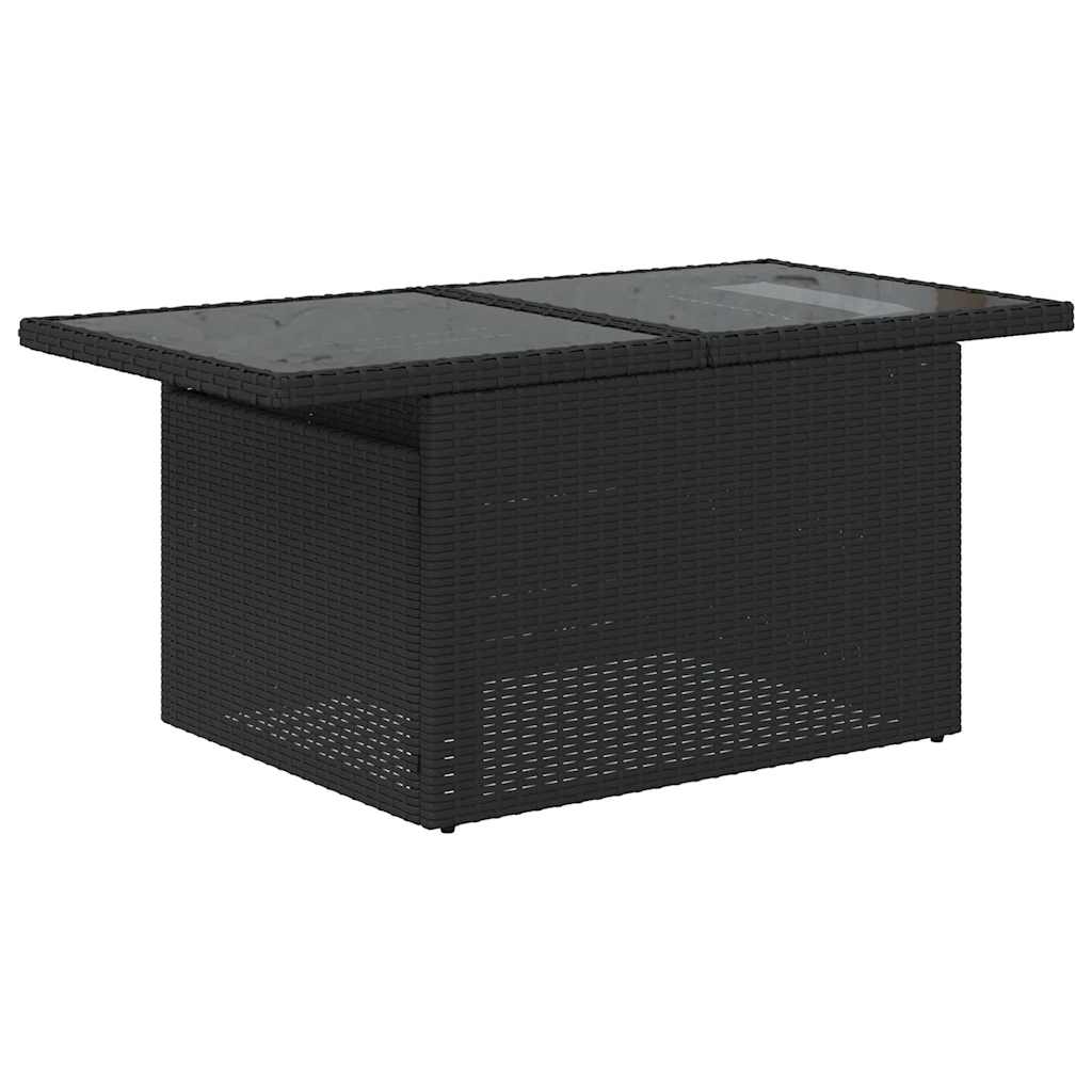 Set Divano da Giardino 6 pz con Cuscini Nero in Polyrattan | homemem39