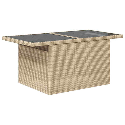 Set Divano da Giardino 9 pz con Cuscini Beige in Polyrattan | homemem39