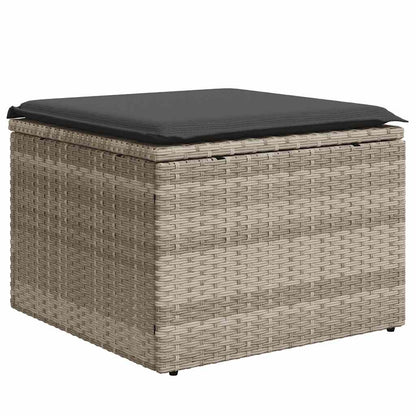 Set Divano da Giardino 8pz con Cuscini Grigio Chiaro Polyrattan | homemem39