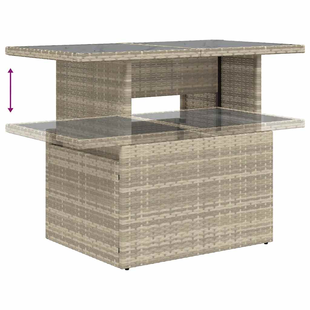 Set Divano da Giardino 8pz con Cuscini Grigio Chiaro Polyrattan | homemem39