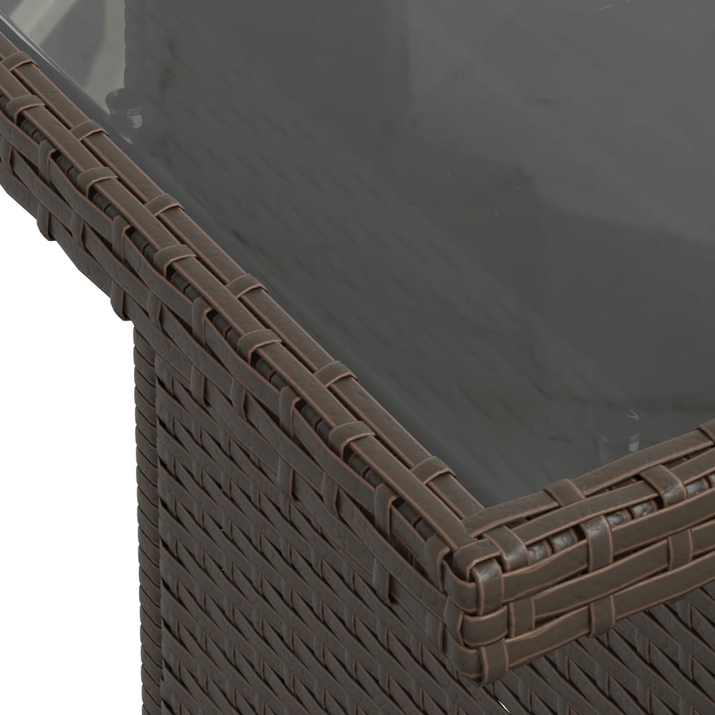 Set Divano da Giardino 5 pz con Cuscini Marrone in Polyrattan - homemem39