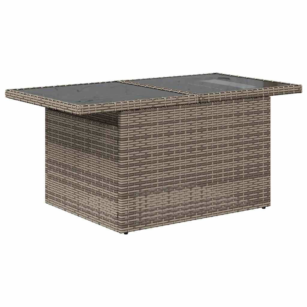 Set Divani da Giardino 9 pz con Cuscini Grigio in Polyrattan | homemem39