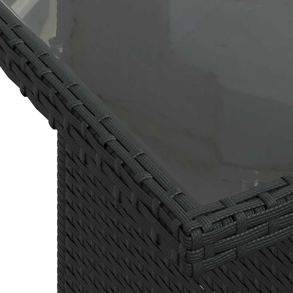 Set Divani da Giardino 5 pz con Cuscini in Polyrattan Nero | homemem39