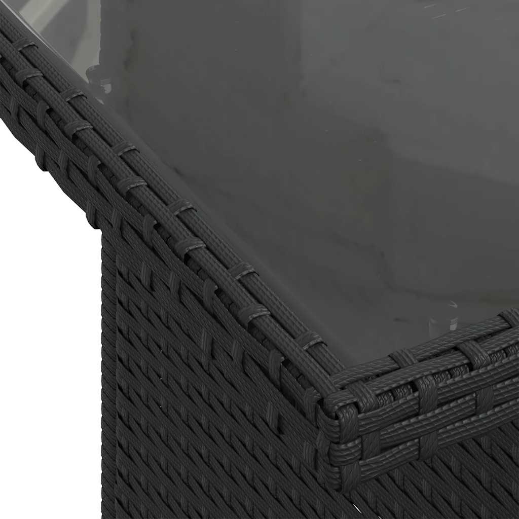 Set Divano da Giardino 6 pz con Cuscini Nero in Polyrattan | homemem39