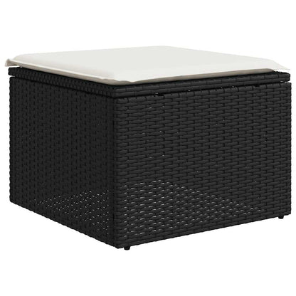 Set Divani da Giardino con Cuscini 8 pz Nero in Polyrattan | homemem39