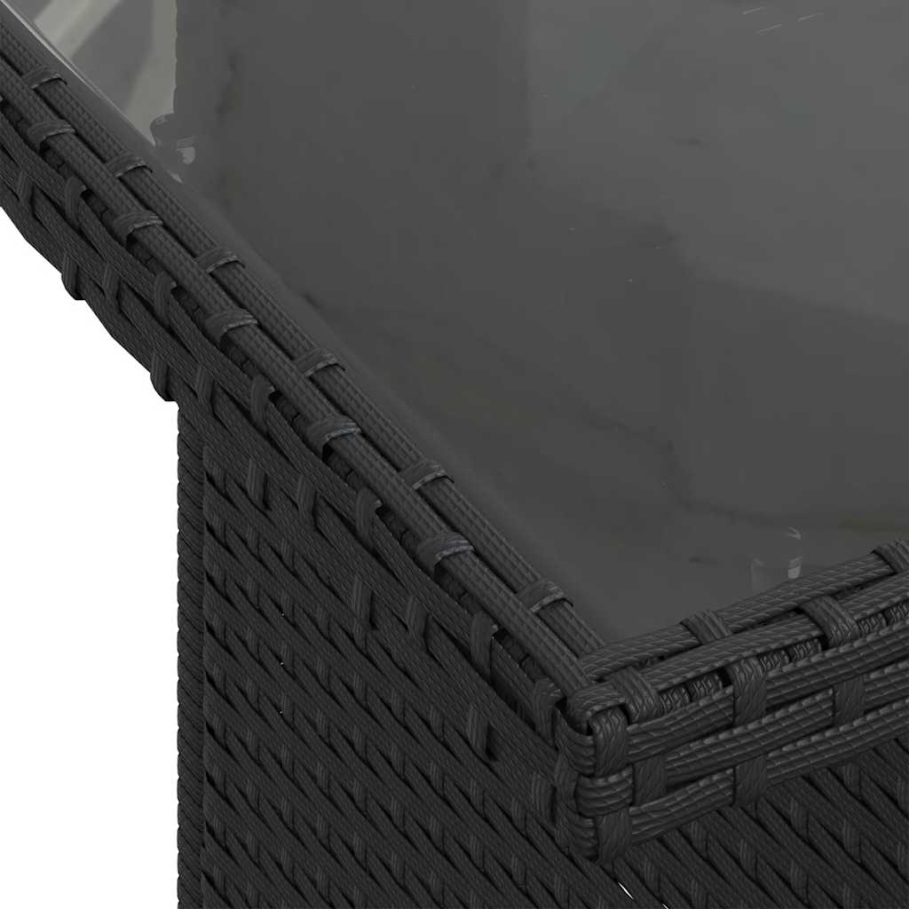 Set Divani da Giardino 9 pz con Cuscini Nero in Polyrattan | homemem39