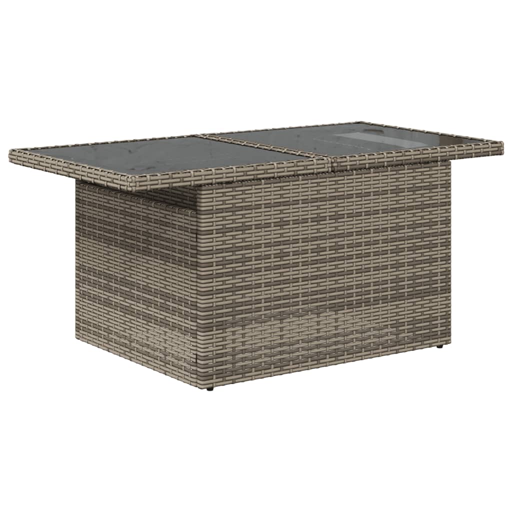 Set Divano da Giardino 10 pz con Cuscini Grigio in Polyrattan | homemem39