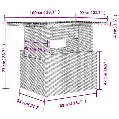 Set Divani da Giardino 5 pz con Cuscini in Polyrattan Nero