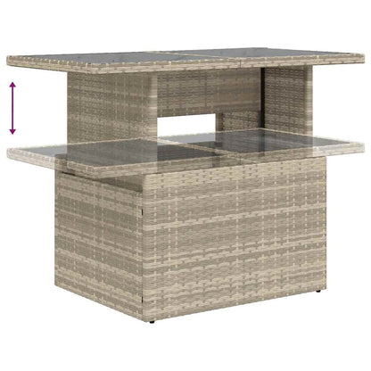Set Divano da Giardino 8pz con Cuscini Grigio Chiaro Polyrattan | homemem39