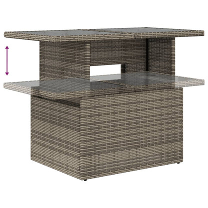 Set Divano da Giardino 9 pz con Cuscini Grigio in Polyrattan | homemem39
