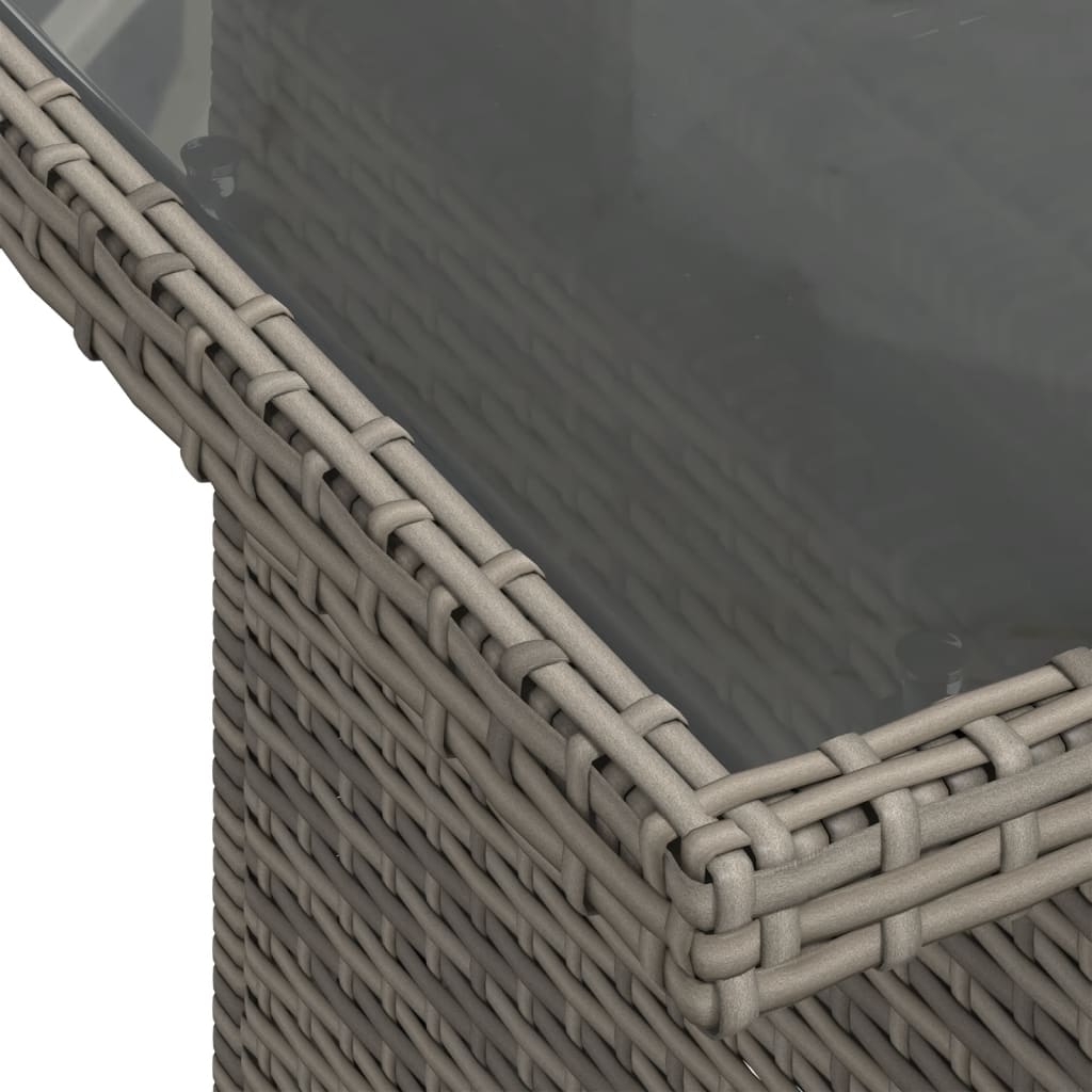 Set Divano da Giardino 9 pz con Cuscini Grigio in Polyrattan | homemem39
