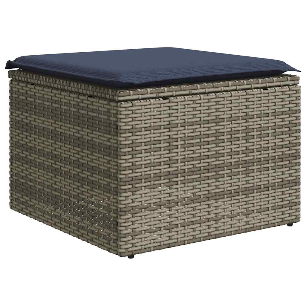 Set Divani da Giardino 6 pz con Cuscini Grigio in Polyrattan | homemem39
