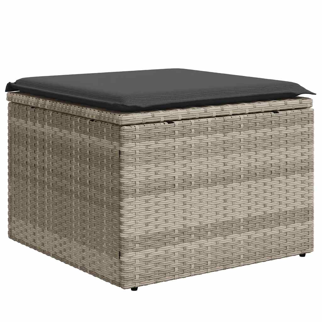 Set Divano da Giardino 6pz con Cuscini Grigio Chiaro Polyrattan | homemem39