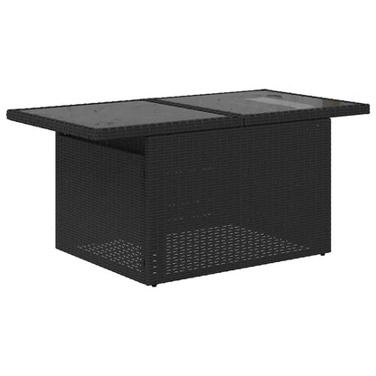 Set Divani da Giardino 5 pz con Cuscini in Polyrattan Nero | homemem39