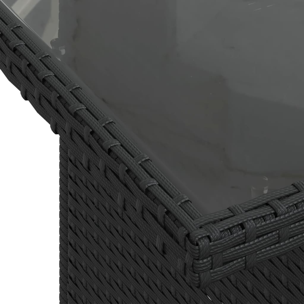 Set Divani da Giardino 5 pz con Cuscini in Polyrattan Nero | homemem39